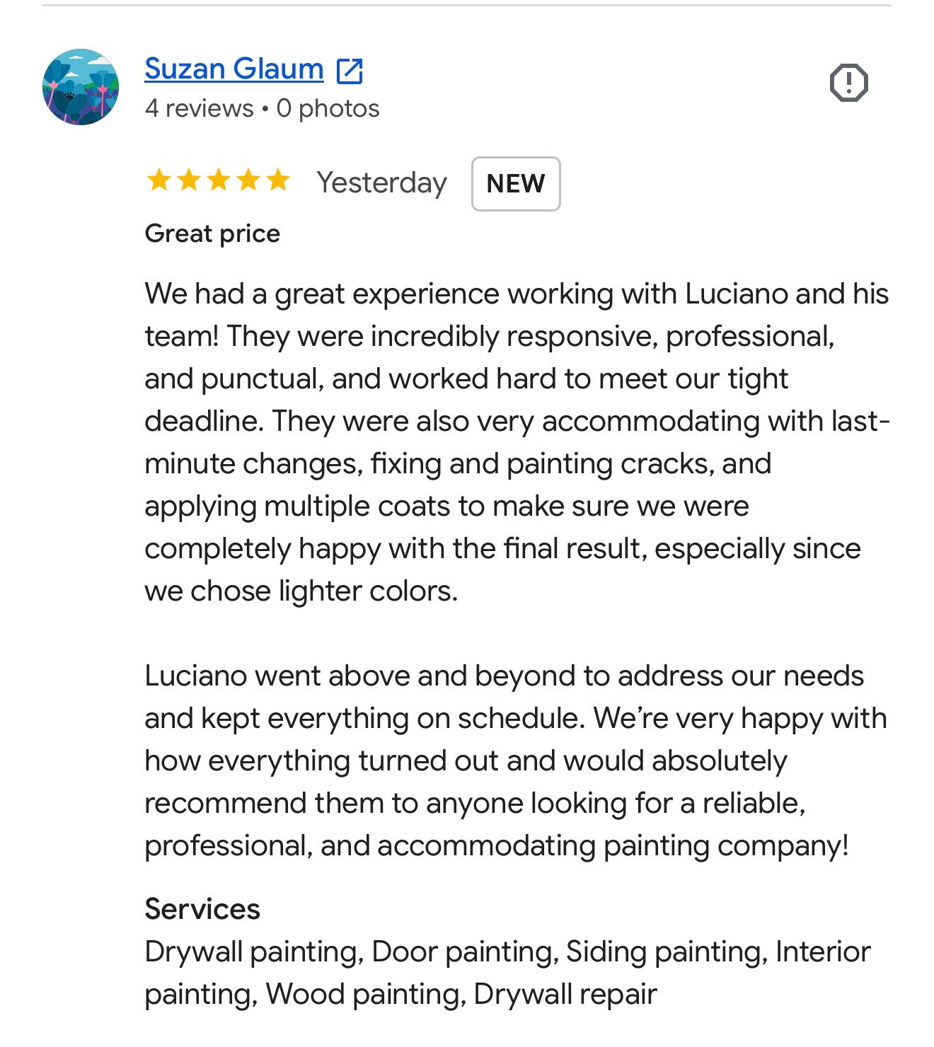 Gago's Painting Google Review 1